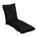 Arden Selections Outdoor Plush Modern Tufted Chaise Cushion 76 x 22 Water Repellent Fade Resistant Tufted Cushion for Chaise Lounger 76 x 22 Black Leala