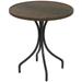Outsunny Outdoor Side Table Round Patio Table for Porch Distressed Brown