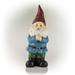 Alpine Corporation ZEN872 Alpine EC36 Red Hat Bearded Garden Gnome Statue 5 L x 5 W x 12 H Multicolor