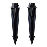 Arrownine Landscape Lighting Ground EC36 Spikes Stakes Replacement 1/2 NPT Thread for Landscape Path Lighting Landscape Spotlights Outdoor Lighting Stakes Black Color 2-Pack(Normal Head)