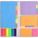 Sticky Notes Set Divider Self-Stick Notes Pads Bundle with Bookmark Index for Planner Bullet Journaling Notebook Textbook Calendar School Home Office Supplies. 402Pcs Divider Sticky Notes