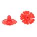 Hummingbird Feeder 30 Set EC36 Plastic Flowers Hanging Bird Feeding Ports Replacement Parts Backyard Birding Supplies for Garden(Red)