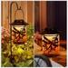 Solar Lantern Lights Outdoor EC36 Dragonfly Waterproof Metal Hanging Solar Lights Decorative for Garden Patio Courtyard and Tabletop (Dragonfly)