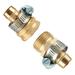 3/4 Aluminium Garden Hose Repair Connector with Stainless Steel Clamps Male and Female Garden Hose Fittings Mender End Repair Kit Water Hose End Mender