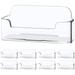 Pack Business Card Holder for Desk - Office Clear Business Card Holder Stand Display Plastic Business Card Stand Acrylic Business Card Holder Fits 30-50 Business Cards