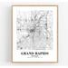 Eleville 11X14 Unframed Grand EC36 Rapids Michigan City View Abstract Road Modern Map Art Print Poster Wall Office Home Decor Minimalist Line Art Hometown Housewarming wgn330