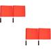 2pcs Sports Referee Flag Red Hand Flag Track and Field Flag 2pcs Linesman Official Flag for Soccer Volleyball Football Patrol