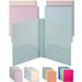 Mr. Pen- Plastic Folders with Pockets and Prong 5 Pack Muted Pastel Colors Pocket Folders File Fasteners 2 Folder Two