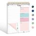 To Do List Notepad .. - Daily Planner Notepad .. 104 Pages Task Planner .. 6.7 x 9.8 Double .. Sided Spiral Notebook with .. Checklist Productivity Planning Pad .. for Work Office Home-Pink