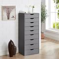 Rolling Storage Chest 7-Drawer Office Storage Cabinet by Naomi Home - Color: Gray Size: 9 Drawer