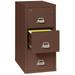 3-2144-2BR 2-Hour Fireproof 3 Drawer Vertical Legal Size 32 D Keylock Control All Drawers Brown File Cabinet
