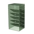 Makeup Organizer Storage Large Capactiy Acrylic Bathroom Organizer Clear Cosmetics Organizer Bins with Division Board for Vanity Skincare Countertop Storage and Display Case - Green