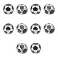 UNICRAFTALE 10pcs Football Beads EC36 Stainless Stee Soccer Ball European Beads Sports 5mm Large Hole Enamel Beads for Bracelet Jewelry Making