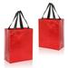 KEYYOOMY Red Gift Bags EC36 with Handles Non-woven Reusable Gift Bag with Handles Medium Size Party Favor Bags Birthday Goodie Bags Wedding Gift Bag (20 Pcs 8x4x10 In Red)