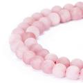 Natural Rose Quartz Stone EC36 Beads Pink Round Faced Matte Gemstone Loose Beads for Jewelry Making 2MM 3MM 4MM 6MM 8MM 10MM 12MM (6MM Rose Matte)
