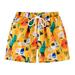 GYRATEDREAM Boys Swim Trunks Toddler Kids Board Shorts with Compression Liner Quick Dry Bathing Suit with Boxer Brief Swimwear Size 5-6 Years