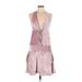 Patrizia Pepe Cocktail Dress - A-Line Plunge Sleeveless: Pink Dresses - New - Women's Size Medium