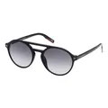 Ermenegildo Zegna , Ez0180 Sunglasses, Shiny Black/Grey Shaded ,Black unisex, Sizes: 54 MM