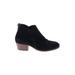 H London Ankle Boots: Black Print Shoes - Women's Size 37 - Almond Toe