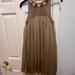 Anthropologie Dresses | Anthropologie- Moulinette Soeurs Size 4 Tan Swing Dress Bejeweled Neckline | Color: Tan | Size: 4