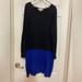 Michael Kors Dresses | Michael Kors Knit Dress With Gold Zippers On The Low Sides L | Color: Black/Blue | Size: L