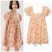 American Eagle Outfitters Dresses | Ae Floral Print Wrap-Front Mini Dress Size Xl | Color: Orange/White | Size: Xl