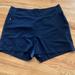 Athleta Shorts | Athleta Navy Flat Front 5 Pocket Shorts, Size 14 | Color: Blue | Size: 14