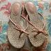 Kate Spade Shoes | Kate Spade Mystic Bow Charm Thong Sandals Nude Blush Pink Gold Detailing Euc | Color: Gold/Pink | Size: 6