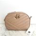 Tory Burch Bags | New Tory Burch Kira Small Chevron Leather Camera Bag Crossbody | Color: Cream/Tan | Size: Os