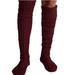 Free People Accessories | Free People Alpine Cable Over-The-Knee Socks | One Size | Color: Purple/Red | Size: Os