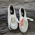 Vans Shoes | Classic White Van's, Thick Laces Size 8.5 | Color: White | Size: 8.5