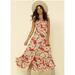 Free People Dresses | Free People Heatwave Floral Intimately Poppy Smocked Maxi Dress Size M | Color: Cream/Red | Size: M