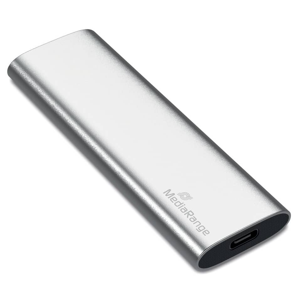 MediaRange MR1100 externes USB Type-C® Laufwerk SSD - 120 GB, silber Image