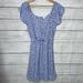 Jessica Simpson Dresses | Jessica Simpson Blue & White Floral Print Sun Dress M | Color: Blue/White | Size: M