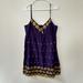 Anthropologie Dresses | Anthro Lilka Purple & Gold Floral Embroidered Sheath Dress Medium | Color: Gold/Purple | Size: M