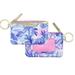 Lilly Pulitzer Accessories | Lilly Pulitzer Id Holder Keychain Wallet With Zip Closer. | Color: Blue/Pink | Size: Os