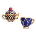 Kate Spade Jewelry | Kate Spade Tea Time Teacup Pot Mismatched Earrings | Color: Blue/Gold | Size: Os