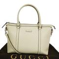 Gucci Bags | Auth Gucci Micro Gg Guccissima 2way Shoulder Hand Bag Leather Ivory Italy | Color: Gray | Size: W 29 X H 22 X D 12 Cm