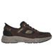 Skechers Men's Slip-ins RF: Oak Canyon Sneaker | Size 14.0 Extra Wide | Brown/Black | Leather/Textile/Synthetic