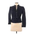 Ann Taylor LOFT Jacket: Short Blue Print Jackets & Outerwear - Women's Size 6 Petite