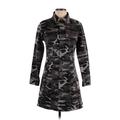 Ethyl Jacket: Knee Length Black Camo Jackets & Outerwear - Women's Size X-Small