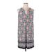 Tacera Casual Dress - Shift: Pink Floral Motif Dresses - Women's Size 1X