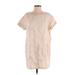 Intimately by Free People Casual Dress - Shift Crew Neck Short Sleeve: Tan Print Dresses - Women's Size Small