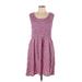 Croft & Barrow Casual Dress - A-Line Scoop Neck Sleeveless: Pink Dresses - Women's Size Large