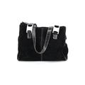 Kenneth Cole New York Leather Tote Bag: Pebbled Black Graphic Bags