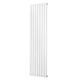 Modern Vertical Column Designer Radiator Anthracite Oval Double Panel Radiator Heater (White, 1600x472 single)