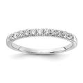 14ct White Gold Lab Grown Diamond SI1 SI2 G H I 1/3 Weight Carat Wedding Band Size P 1/20 Jewelry Gifts for Women