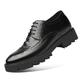 TUMAHE Men's Leather Elevator Shoes Classic Oxford Shoes for Male Lace Up Business Formal Brogue Shoes,Black 10cm,7 UK
