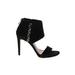 Vince Camuto Heels: Black Solid Shoes - Women's Size 6 - Open Toe