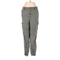 American Eagle Outfitters Cargo Pants - Mid/Reg Rise: Gray Bottoms - Women's Size 8